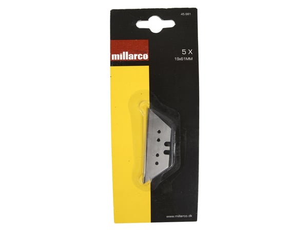 Millarco® trapez knivblade 61 x 19 mm 5-pak