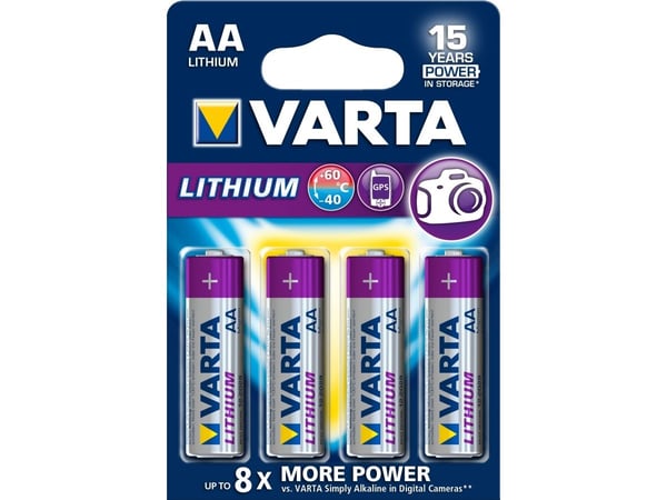AA-batterier Litium - Varta Pro 4 st