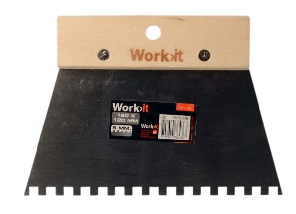 Work>it® tandspartel med træhåndtag 6 x 180 mm
