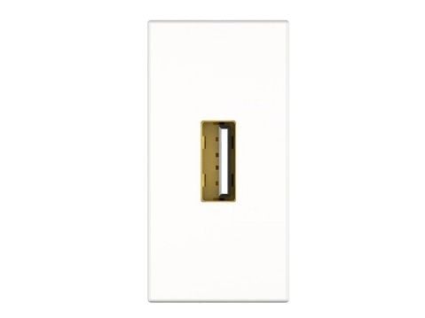 Kindermann 7464000522, USB, 1 modul/-er, USB 2.0, Vit, Plast, 5 V
