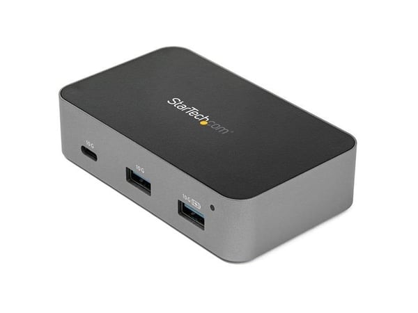 Startech 4-Port USB C Hub - USB 3.1 Gen 2 (10Gbps) - 3x USB-A & 1x USB-C - Powered - Universal Power Adapter Included (HB31C3A1CS) - Hub - 1 x USB-...