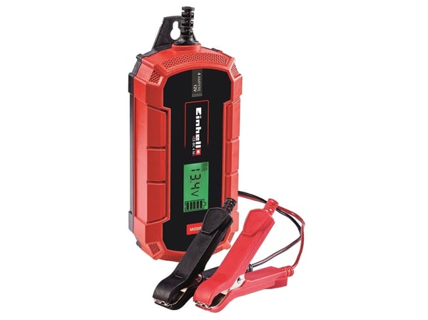 Einhell CE-BC 4 M, 12 V, 220 - 240 V, 50 Hz, LCD, IP65, Sort, Rød