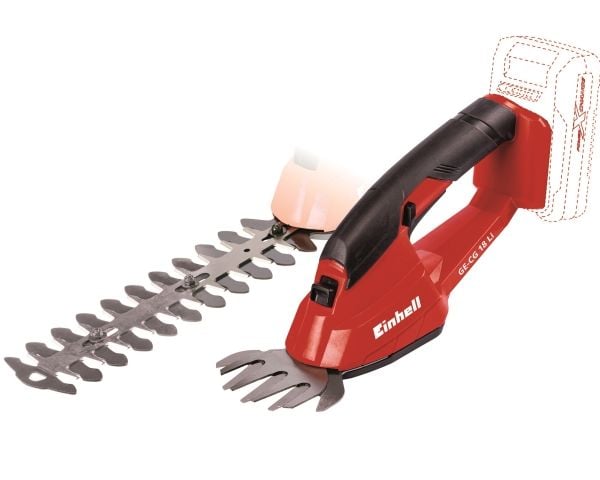 Einhell Expert GE-CG 18 Li Solo - Tijera de césped inalámbrica (10 cm, 20 cm), color rojo - SOLO