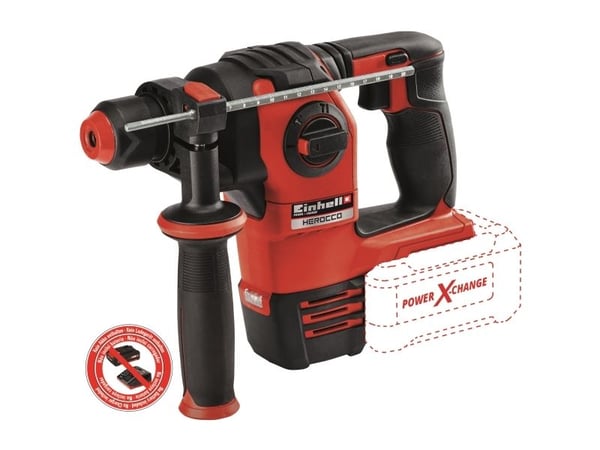 Einhell HEROCCO, Sort, Rød, 2 cm, 2,2 J, 5500 bpm, Batteri, 18 V - SOLO