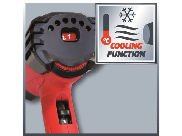 Einhell TE-HA 2000 E, Sort, Rød, Sølv, 500 l/min, 550 °C, 250 l/min, 50 °C, AC