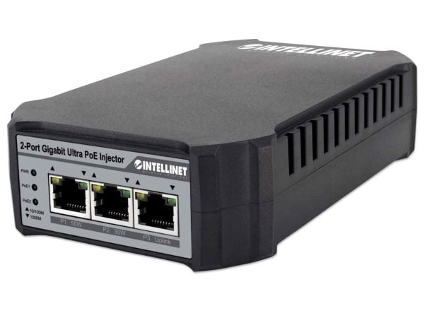 Intellinet 561488, Gigabit Ethernet, 10,100,1000 Mbit/s, IEEE 802.3, IEEE 802.3ab, IEEE 802.3af, IEEE 802.3at, IEEE 802.3u, Cat5, Cat5e, 100 m, Dat...