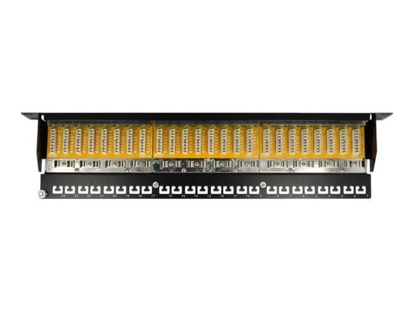 Delock - Koblingspanel - CAT 6 - RJ-45 X 24 - svart - 1U - 19"