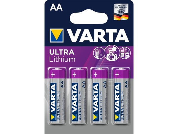 AA-batterier Litium - Varta Pro 4 st