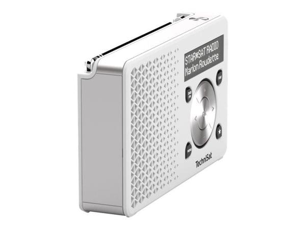 TechniSat DigitRadio 1 - Bærbar DAB-radio - 1 watt - hvit, sølv