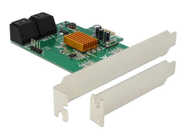 Delock - Lagringskontroll - 4-kanals - SATA 6Gb/s - PCIe 2.0 x1