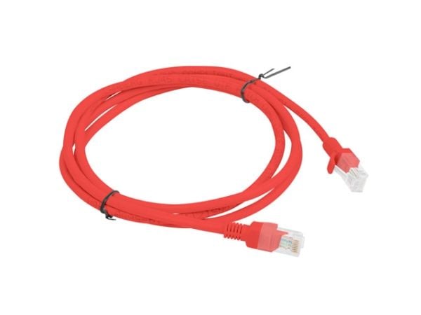 Lanberg - Liitäntäjohto - RJ-45 (uros) RJ-45 (uros) - 1,5 m - UTP - CAT 6 - valettu, murskesuojattu - punainen, RAL 3017