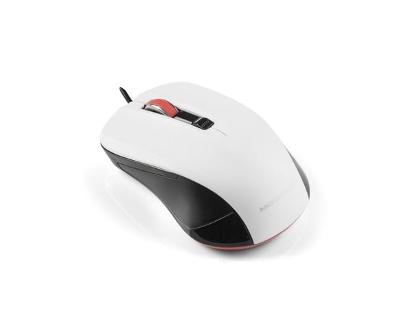 ModeCom MC-M9.1 - Mus - optisk - 4 knapper - kablet - USB - svart, hvit