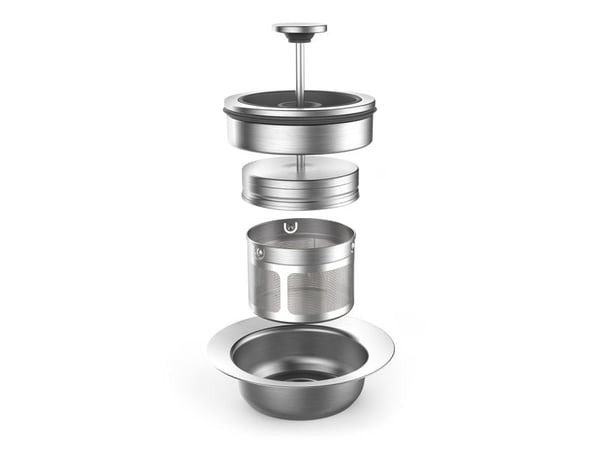 Gastroback Design Advanced Plus, 1,5 l, 2000 W, Rostfritt stål, Glas, Rostfritt stål, Justerbar termostat, Vattennivå indikator