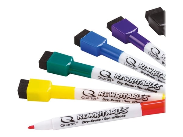 Whiteboardmarker Mini Nobo til glassboard med 6 stk. ass. farver