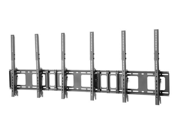 Neomounts NS-WMB300P - Brakett - for 3 LCD-skjermer - svart - skjermstørrelse: 40"-52" - veggmonterbar