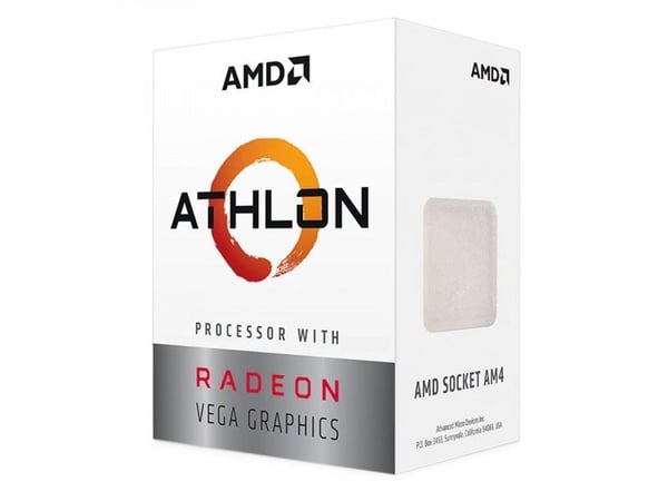 AMD Athlon 3000G - 3,5 GHz - 2 kjerner - 4 tråder - 4 MB cache - Socket AM4 - Box