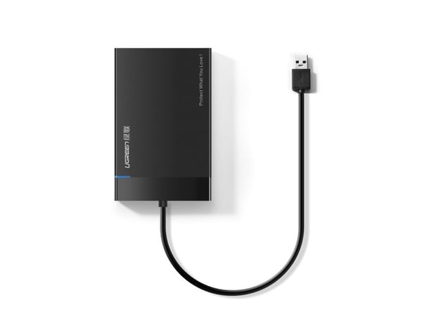 Ugreen US221 - Lagringspakning - 2,5" - SATA 6Gb/s - USB 3.0 - sort