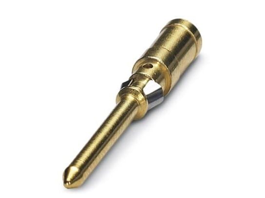 Vridbar 1,6 krympkontakt, stift enkelkontakt, ledararea 0,75 - 1 mm2, förgylld (100 st.)