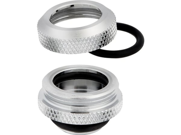 CORSAIR Hydro X Series XF Hardline 14mm - Inpassning till vätskekylsystem - krom (paket om 4)