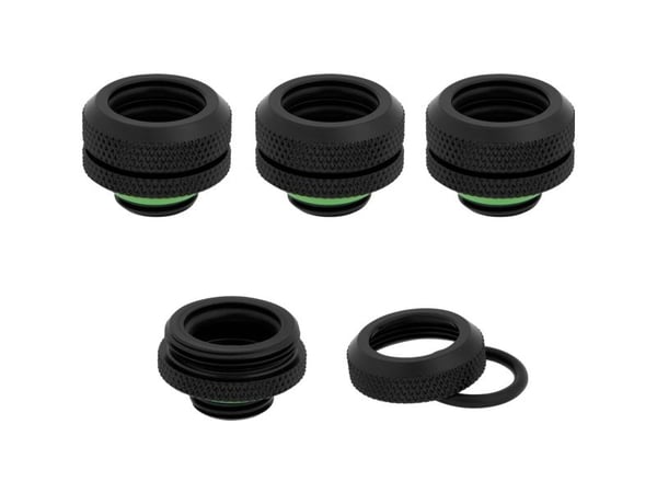 Corsair Fitting (hard tube),XF Hardline 4-pack (14mm OD compression_ black)