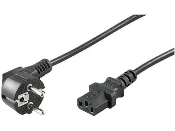 MicroConnect - Strømkabel - IEC 60320 C13 lige til CEE 7/7 (han) vinklet - AC 250 V - 10 A - 10 m - lajittelu