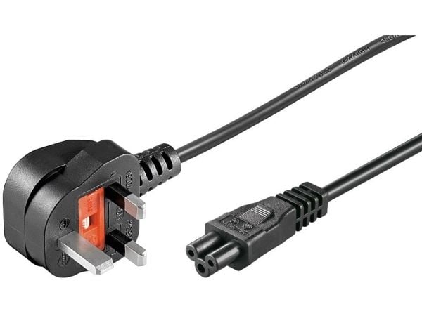 MicroConnect - Strømkabel - Tyyppi G (han) lige til IEC 60320 C5 vinklet - AC 250 V - 2,5 A - 1 m - lajittelu