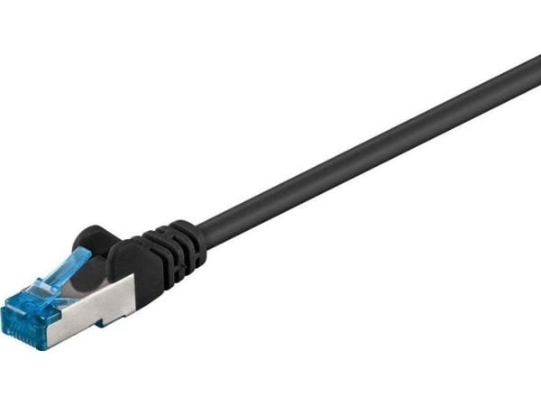 Goobay 94152, 0,25 m, Cat6a, S/FTP (S-STP), RJ-45, RJ-45, Sort