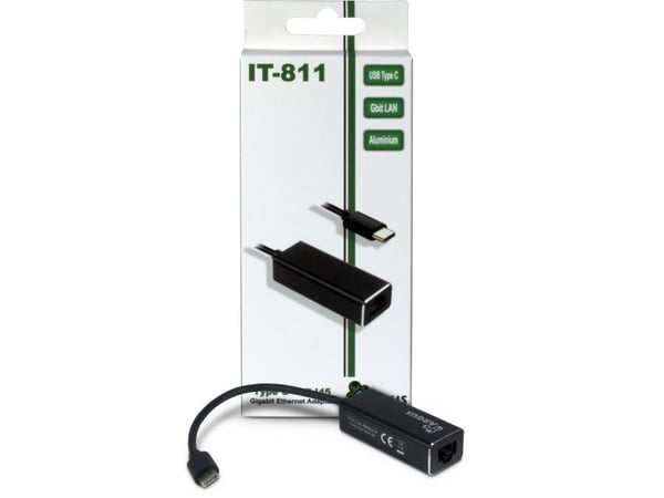 InterTech Argus IT-811 - Nettverksadapter - USB-C - Gigabit Ethernet - Svart (88885438)