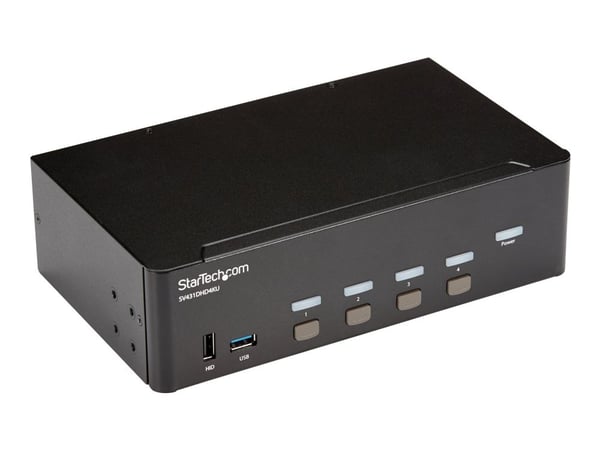 Startech StarTech.com 4-Port Dual Monitor HDMI KVM Switch with Audio & USB 3.0 hub - 4K 30Hz - 4 PC Mac Computer KVM Switch Box for HDMI Display (S...