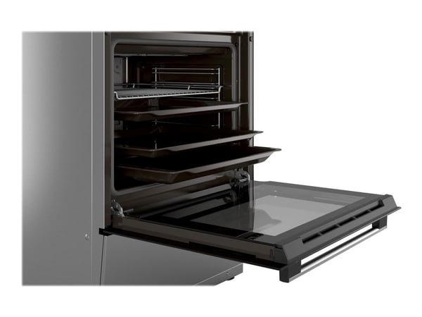 Bosch Serie | 4 HLN39A050U - Komfyr - frittstående - bredde: 60 cm - dybde: 60 cm - høyde: 90 cm - med selvrens - rustfritt stål