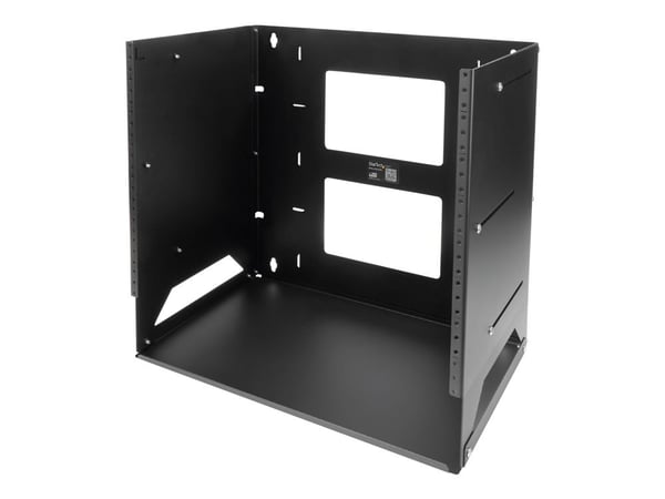 Startech 8U Open Frame Wall Mount Network Rack w/ Built in Shelf - 2-Post Adjustable Depth (12" to 18") Equipment Rack - 75.2lbs (WALLSHELF8U) - St...