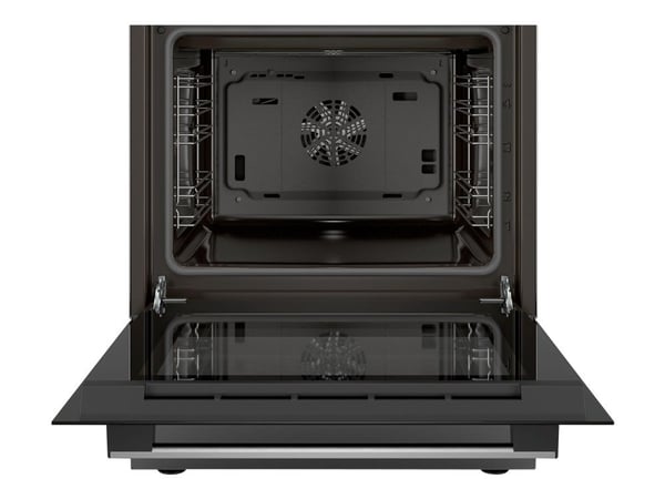 Bosch Serie | 4 HLN39A050U - Komfyr - frittstående - bredde: 60 cm - dybde: 60 cm - høyde: 90 cm - med selvrens - rustfritt stål