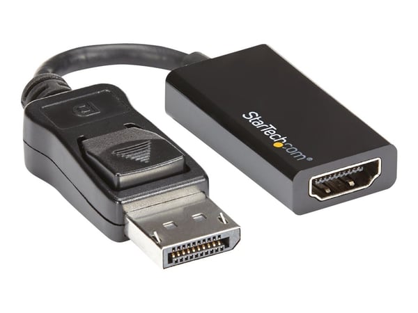 StarTech DisplayPort to HDMI Adapter - DP to HDMI - 4K 60Hz (DP2HD4K60S) - Videokonverter - DisplayPort - HDMI - for P/N: DK30C2DAGPD, TB32DP14, TB...