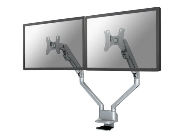 Neomounts FPMA-D750D - Monteringssett - full bevegelse - for 2 LCD-skjermer - sølv - skjermstørrelse: 10"-32" - klemmemonterbar, malje, skrivebords...