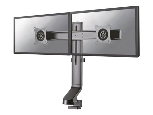 Neomounts FPMA-D860D - Monteringssats - fullständig rörelse - för 2 LCD-bildskärmar - svart - skärmstorlek: 10"-27" - klämma, monterbar, skyddshyls...