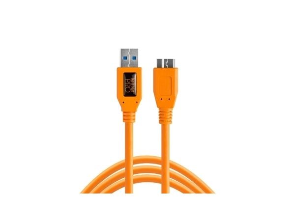 Tether Tools CU5454, 4,6 m, USB A, Micro-USB B, USB 3.2 Gen 1 (3.1 Gen 1), 5000 Mbit/s, Oranssi