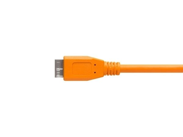 Tether Tools CU5454, 4,6 m, USB A, Micro-USB B, USB 3.2 Gen 1 (3.1 Gen 1), 5000 Mbit/s, Oranssi