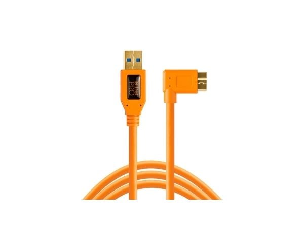 Tether Tools CU61RT15-ORG, 4,6 m, USB A, Micro-USB B, USB 3.2 Gen 1 (3.1 Gen 1), 5000 Mbit/s, Oranssi