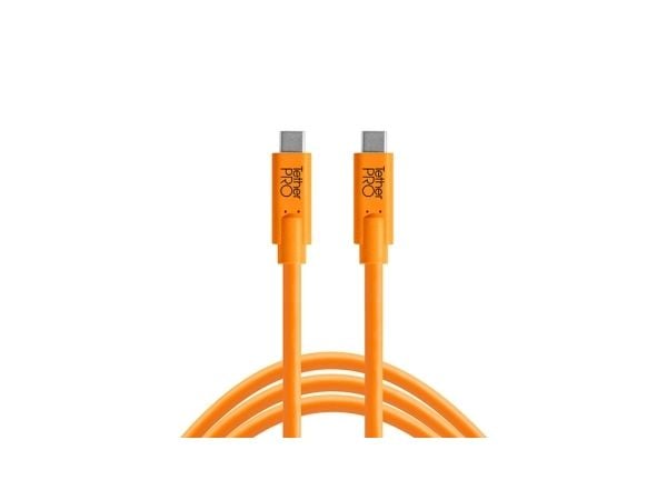Tether Tools TetherPro - USB-kabel - USB-C (hann) til USB-C (hann) - 3 A - 4.6 m - godt synlig oransje