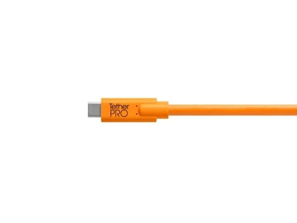 Tether Tools TetherPro - USB-kabel - USB-C (hann) til USB-C (hann) - 3 A - 4.6 m - godt synlig oransje