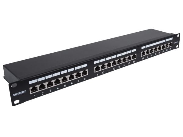 Intellinet 720854, IEEE 802.3, IEEE 802.3ab, IEEE 802.3u, Gigabit Ethernet, Cat6a, F/UTP (FTP), Rackmontering, 1U
