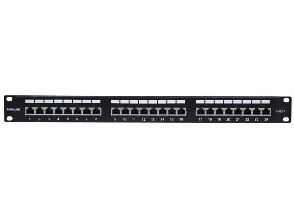 Intellinet 720854, IEEE 802.3, IEEE 802.3ab, IEEE 802.3u, Gigabit Ethernet, Cat6a, F/UTP (FTP), Rackmontering, 1U
