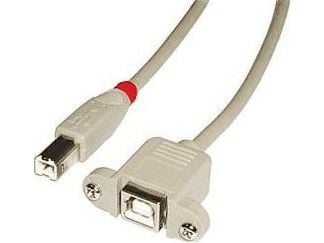 Lindy 31800, 0,5 m, USB B, USB B, Hankjønn/hunkjønn, 0,48 Gbit/s, Grå