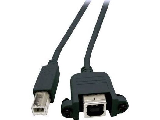 EFB elektronikk K5293SW.1V2, 1 m, USB B, USB B, USB 2.0, 480 Mbit/s, sort