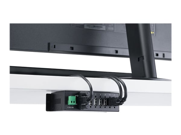 Startech USB 2.0 Hub - 7 Port - Mountable Rugged Industrial - Self Powered USB Hub - Hub - 7 x USB 2.0 - DIN-skinnemonterbar - DC-strøm - for P/N: ...