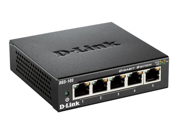 D-Link DGS-105, Hallitsematon, L2, Gigabit Ethernet (10/100/1000), Täysin kaksipuolinen