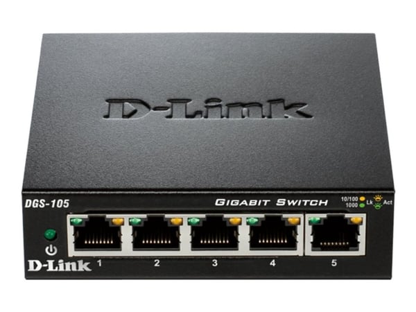 D-Link DGS-105, Hallitsematon, L2, Gigabit Ethernet (10/100/1000), Täysin kaksipuolinen