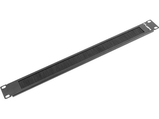 Lanberg - Stativbørstepanel - RAL 9004, svart - 1U - 19"