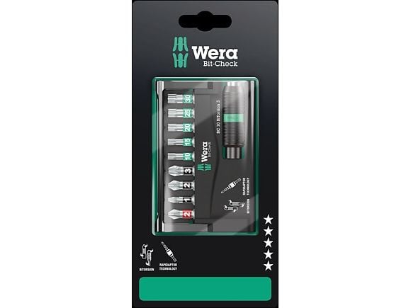 Wera 05073418001, 10 stykker, Philips, Pozidriv, Torx, PH 2, PZ 1, PZ 2, PZ 3, T10, T15, T20, T25, T30, 95 mm