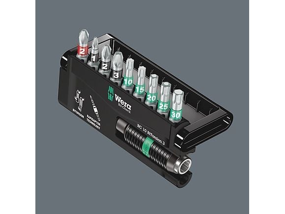 Wera 05073418001, 10 stykker, Philips, Pozidriv, Torx, PH 2, PZ 1, PZ 2, PZ 3, T10, T15, T20, T25, T30, 95 mm